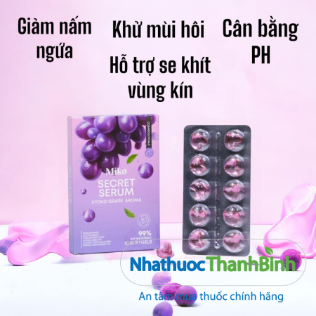 Viên đặt Miko Secret Serum Thái Lan chính hãng thơm hồng cô bé