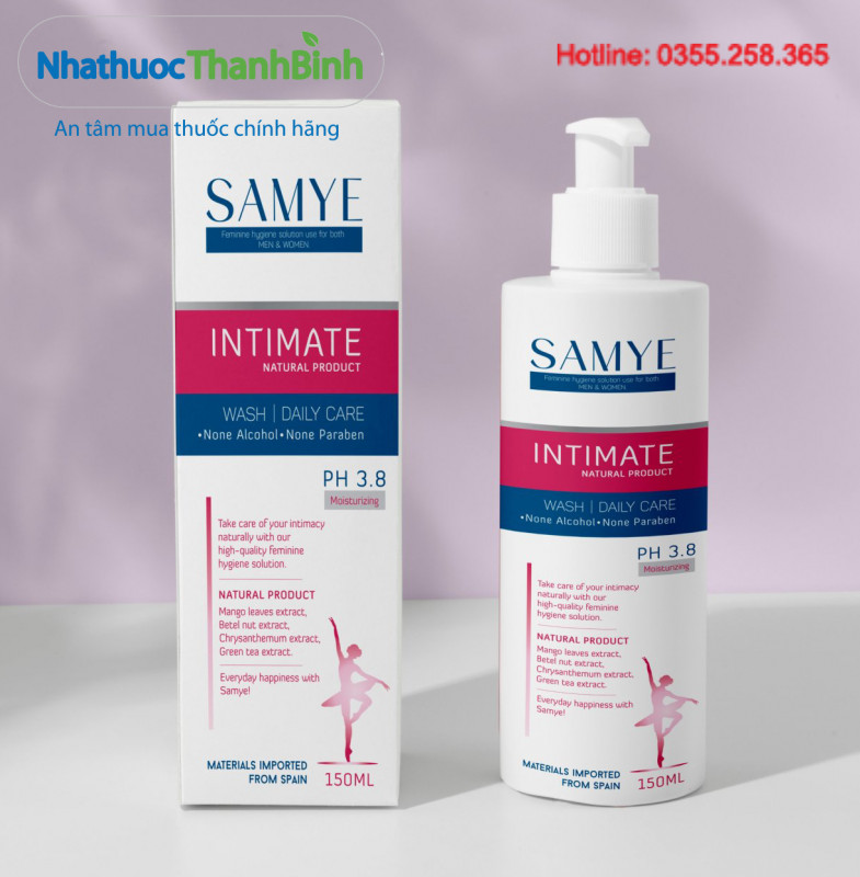 Dung dịch vệ sinh Samye Sản phẩm làm sạch vùng kín an toàn cho cả nam và nữ