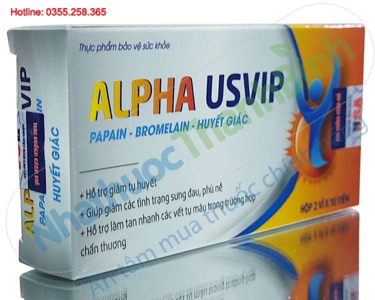 Viên uống Alpha Usvip hộp 50 viên