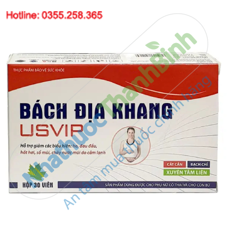 Bách Địa Khang USVIP – Hỗ trợ giảm ho, sổ mũi, hắt hơi do cảm lạnh từ thảo dược