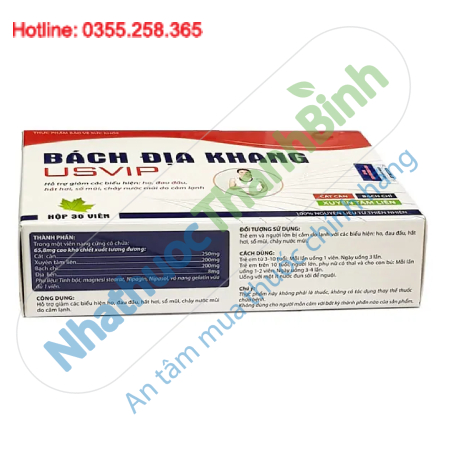 Bách Địa Khang USVIP – Hỗ trợ giảm ho, sổ mũi, hắt hơi do cảm lạnh từ thảo dược