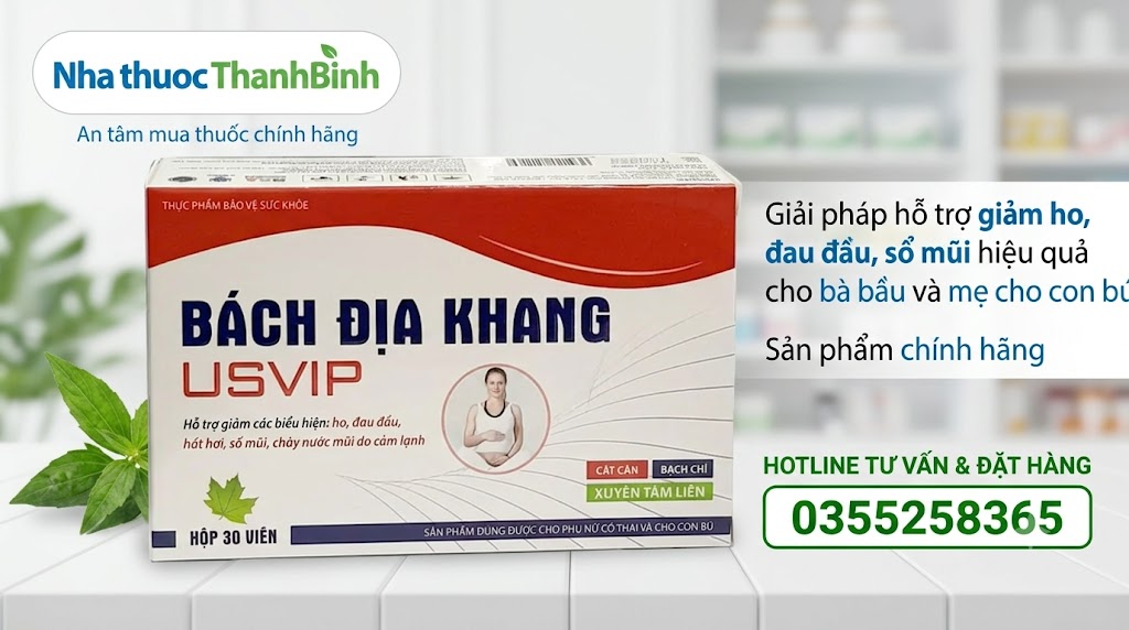 Mua Bách Địa Khang USVip chính hãng tại Nhà thuốc Thanh Bình