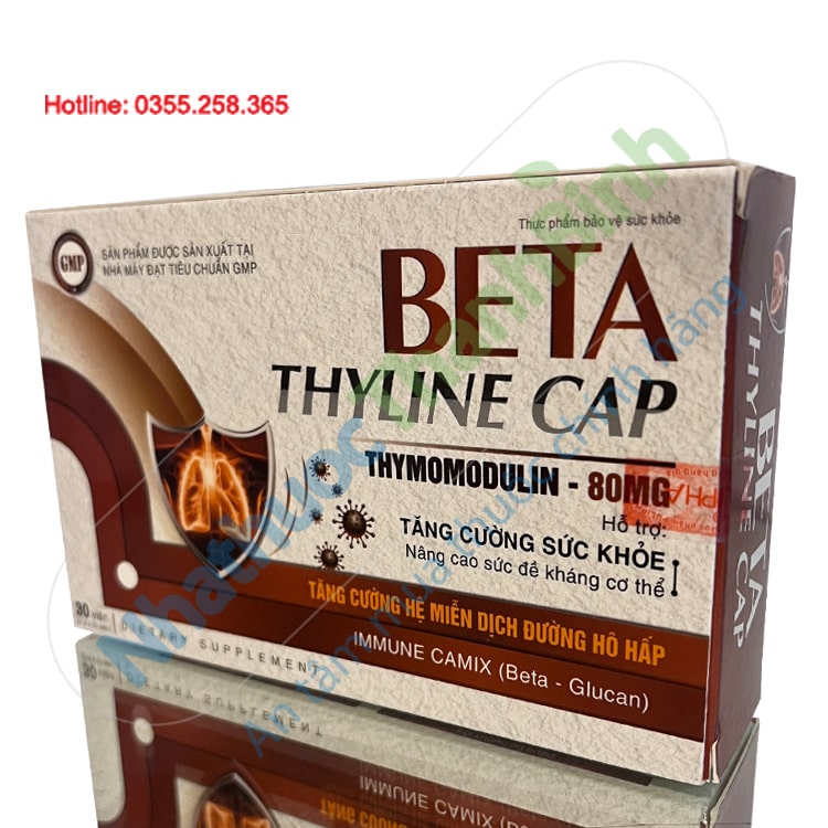 Beta Thyline Cap chứa Thymomodulin 80mg giúp tăng sức đề kháng cho cơ thể