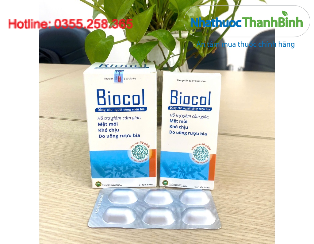 Biocol hỗ trợ giảm mệt mỏi, khó chịu do uống rượu bia