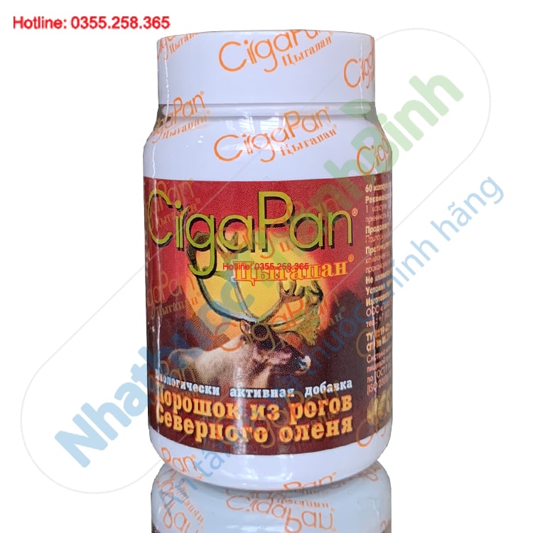 Viên uống nhung hươu Cigapan hộp 60 viên chính hãng Nga