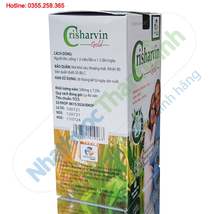 Viên uống Crisharvin Gold hỗ trợ giảm kích thước u xơ tử cung