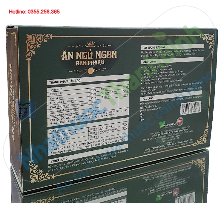 Ăn ngủ ngon Danipharm hỗ trợ ăn ngon miệng, cải thiện giấc ngủ