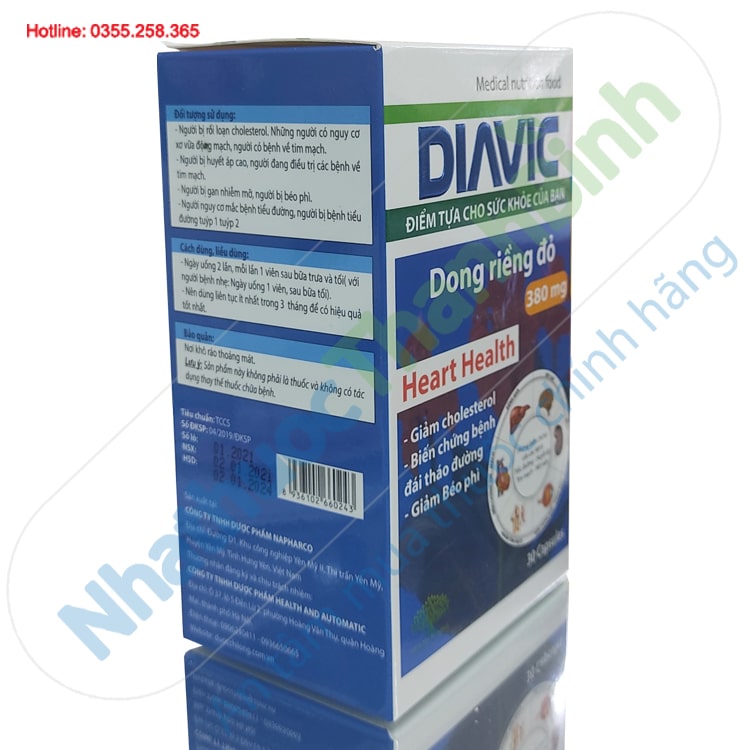 Diavic giảm cholesterol, biến chứng đái tháo đường, giảm béo phì