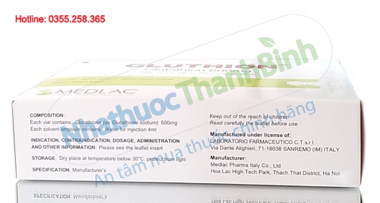 Gluthion 600 Medlac dùng cho người hóa xạ trị, người có nhu cầu làm đẹp