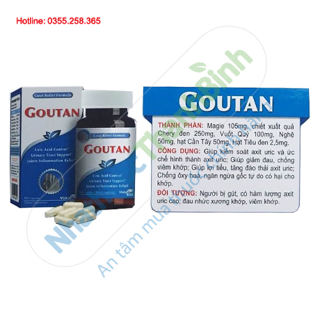 Goutan viên hỗ trợ giảm acid uric & chống viêm khớp hiệu quả từ Mỹ