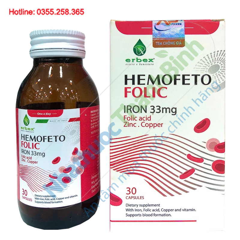 Viên uống Hemofeto Folic hỗ trợ bổ sung vi chất thiết yếu cho mẹ và thai nhi