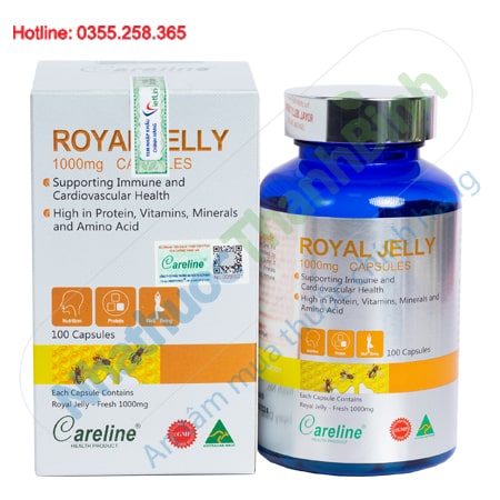 Sữa ong chúa Royal Jelly Careline 1000mg lọ 100 viên