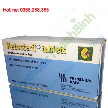 Thuốc Ketosteril Tablets hộp 100 viên điều trị suy thận mạn