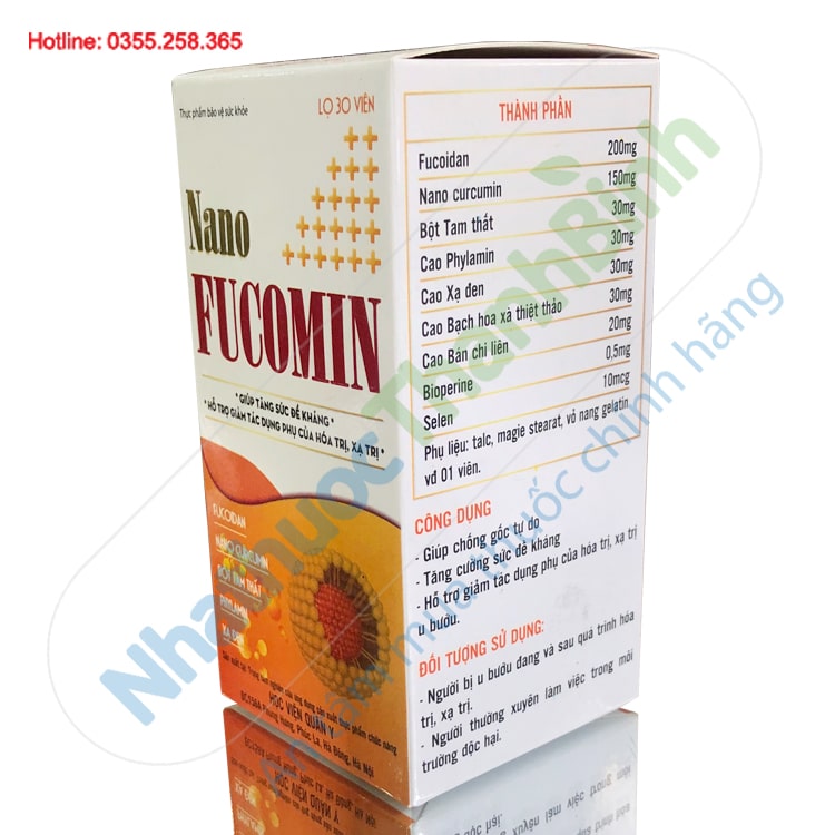 Viên uống Nano Fucomin Học viện Quân Y hộp 30 viên