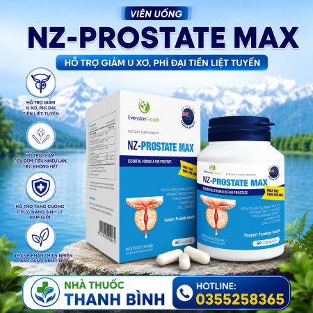 Nz - Prostate Max New Zealand hỗ trợ giảm phì đại tiền liệt tuyến, giảm tiểu đêm, tiểu khó