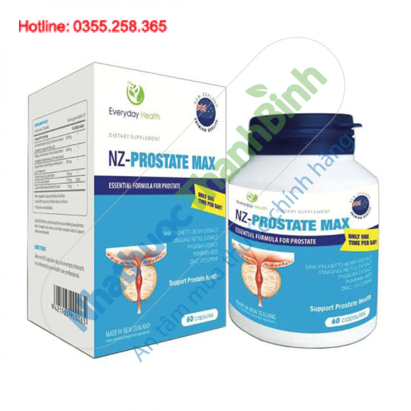 Viên uống Everyday Health NZ - PROSTATE MAX hộp 30 viên New Zealand hỗ trợ giảm u xơ, phì đại tiền liệt tuyến