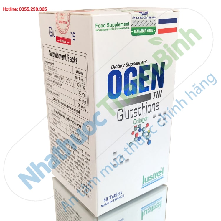 Ogentin Glutathione - Hỗ trợ chống oxy hóa, ngăn ngừa lão hóa da