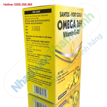 Omega 369 Santex Fort Gold Hỗ trợ sáng mắt giảm bệnh tim mạch