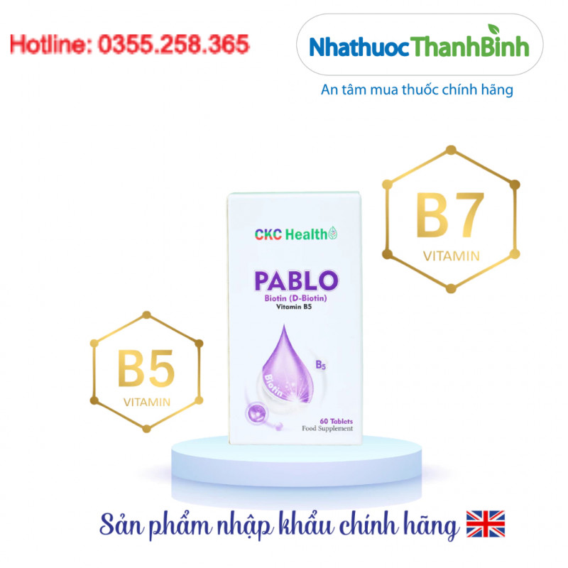 Viên uống Pablo được sản xuất bởi CKC Health từ Anh Quốc