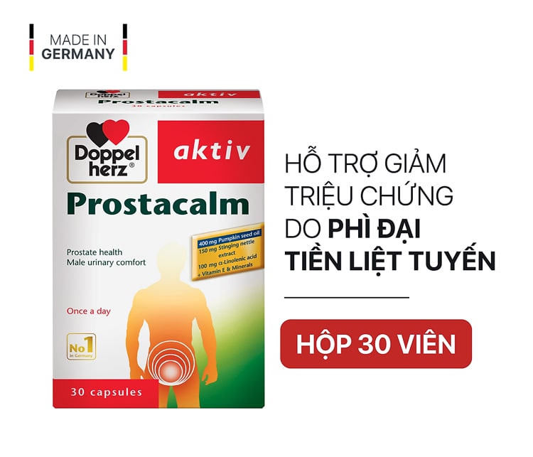 Thực phẩm chức năng Prostacalm hỗ trợ điều trị phì đại tiền liệt tuyến hộp 30 viên