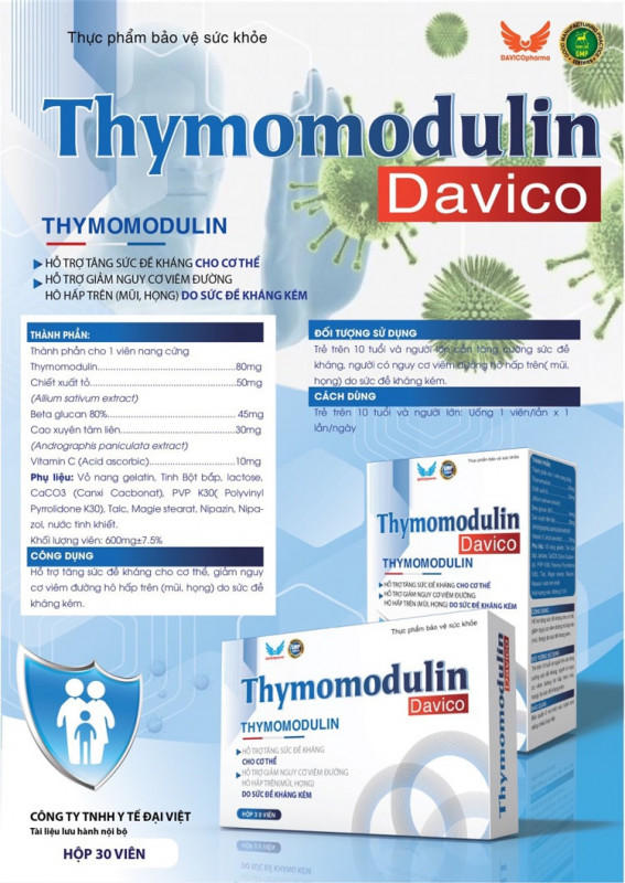 Thymomodulin Davico dùng cho trẻ từ 10 tuổi trở lên