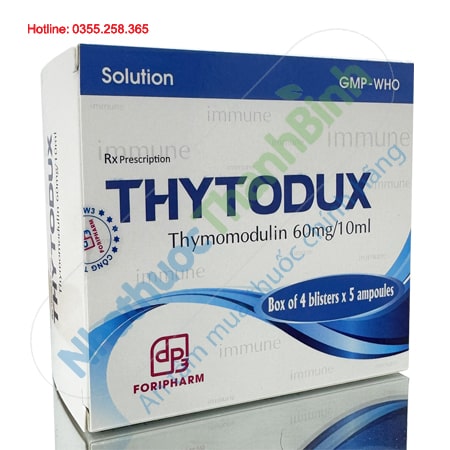 Thuốc Thytodux 60mg/10ml (hộp 4 vỉ x 5 ống) tăng cường miễn dịch cơ thể
