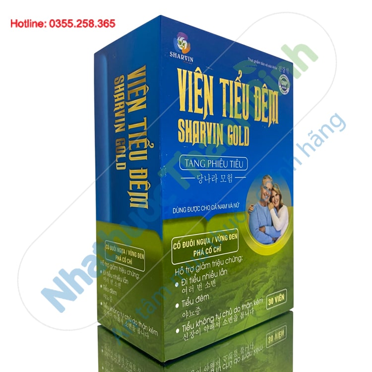 Viên tiểu đêm Sharvin Gold hộp 30 viên