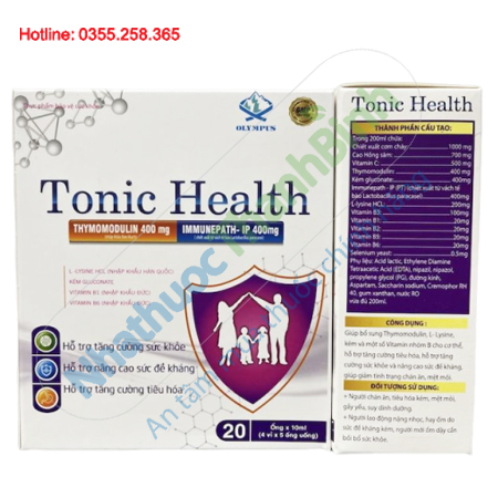 Tonic Health hỗ trợ tăng đề kháng cho cơ thể