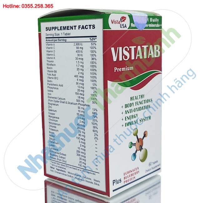 Vistatab bổ sung vitamin và khoáng chất cho cơ thể