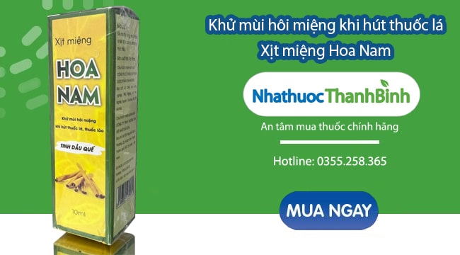Mua xịt miệng Hoa Nam chính hãng tại Nhà thuốc Thanh Bình