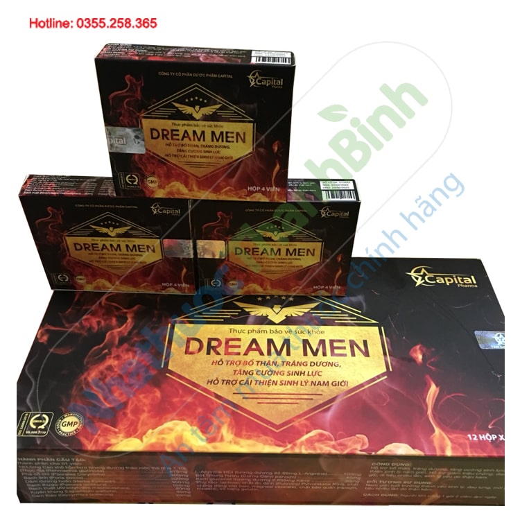 Thực phẩm bảo vệ sức khỏe Dream Men hộp nhỏ 4 viên hộp lớn 48 viên