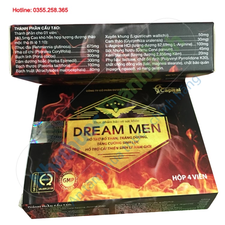 Bổ thận Dream Men hỗ trợ cải thiện chức năng sinh lý nam giới hiệu quả