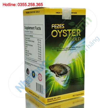 Fezes Oyster Gold lọ 60 viên - Tinh chất hàu tăng cường sinh lý
