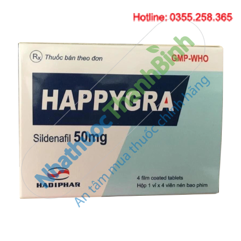 Thuốc Happygra 50mg điều trị rối loạn cương dương