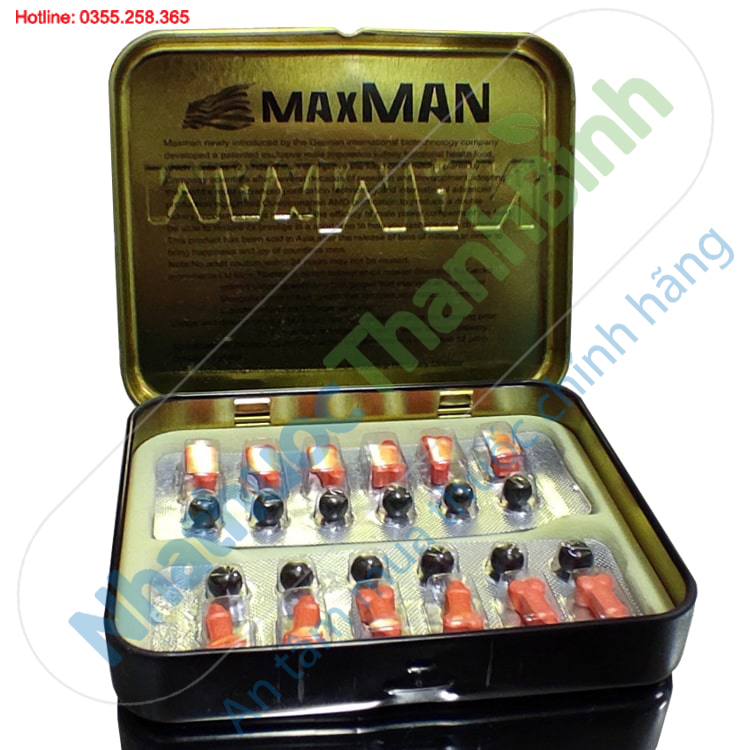 Thuốc cường dương Maxman 260mg hộp 24 viên