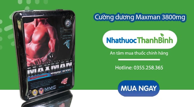 Mua thuốc Maxman 3800mg chính hãng tại Nhà thuốc Thanh Bình