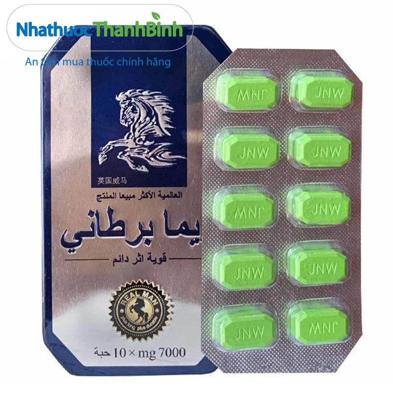 Thuốc cường dương ngựa thái xanh 700mg vỉ 10 viên