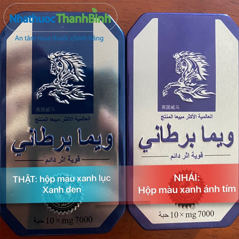 Phân biệt ngựa thái thật giả qua màu sắc của vỏ hộp