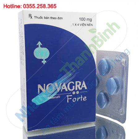 Thuốc Novagra 100mg vỉ 4 viên - Điều trị rối loạn cương dương