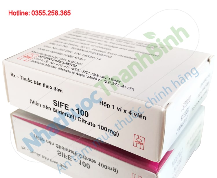 Thuốc cường dương Sife 100mg vỉ 4 viên Ấn Độ