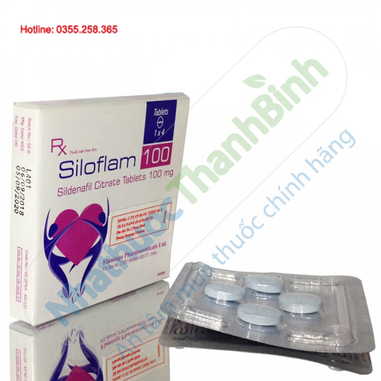 Thuốc cường dương Siloflam 100mg vỉ 4 viên Ấn Độ