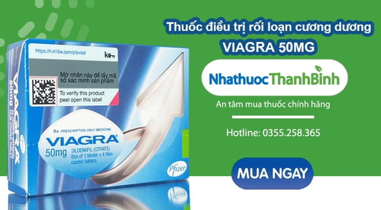 Mua Viagra 50mg chính hãng tại Nhà thuốc Thanh Bình