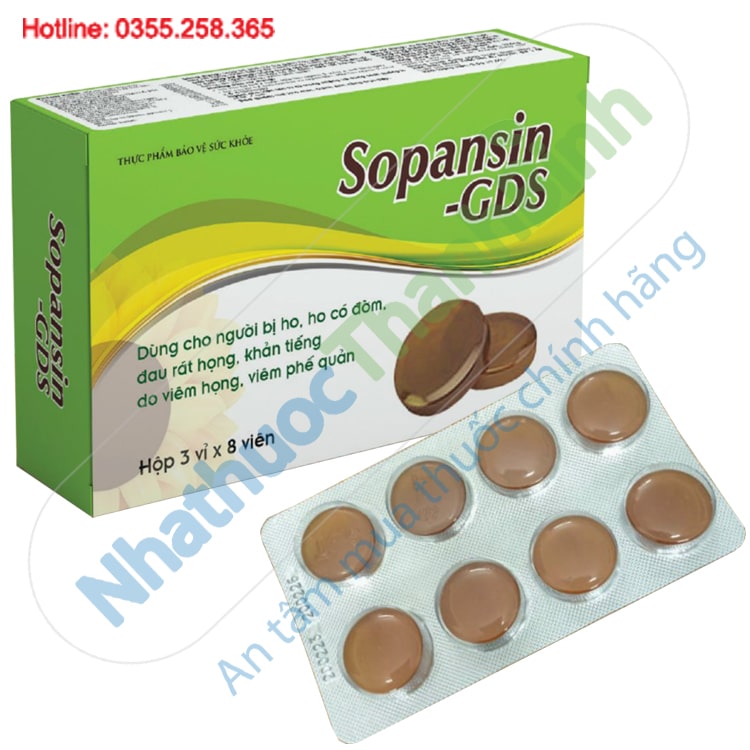 Sopansin GDS dùng cho người bị ho đau rát họng khản tiếng