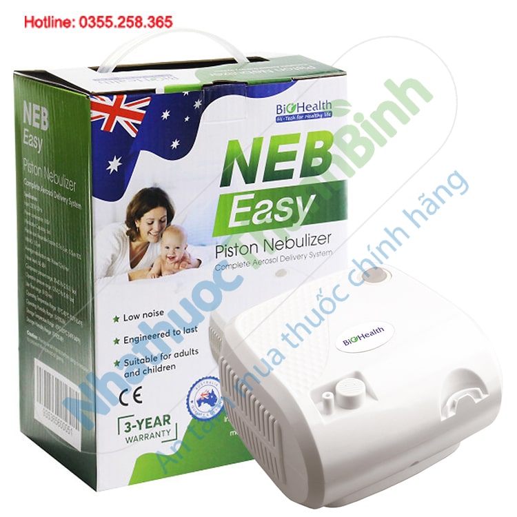 Máy xông khí dung mũi họng Biohealth Neb Easy phù hợp cho mọi lứa tuổi