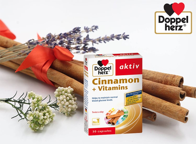 Cinnamon + Vitamin | Doppelherz - Nhập khẩu Đức chính hãng