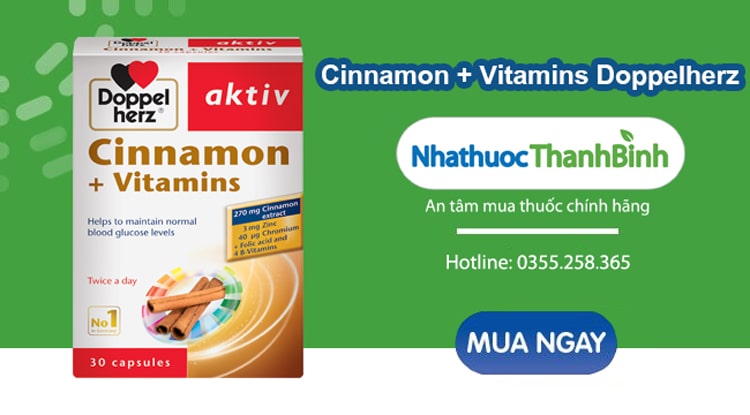 Mua viên uống Cinnamon + Vitamins Doppelherz chính hãng tại Nhà thuốc Thanh Bình