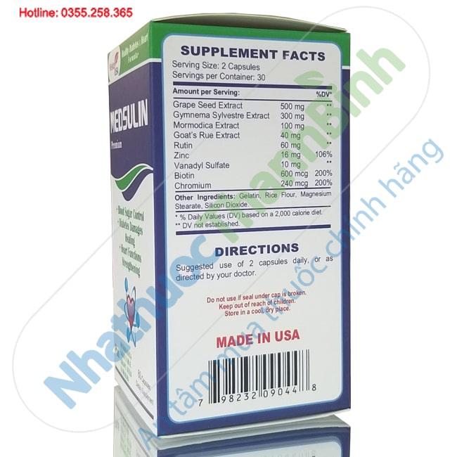 Medsulin Premium hỗ trợ điều trị tiểu đường