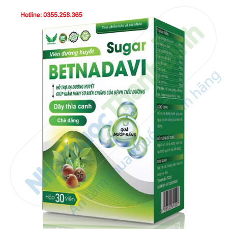 Viên đường huyết Sugar BetnaDavi hỗ trợ hạ đường huyết
