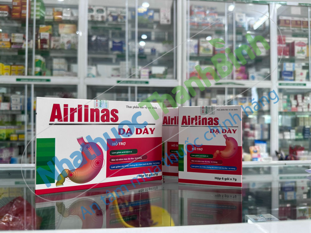 Airlinas dạ dày hỗ trợ bảo vệ niêm mạc dạ dày tá tràng giúp giảm axit dịch vị