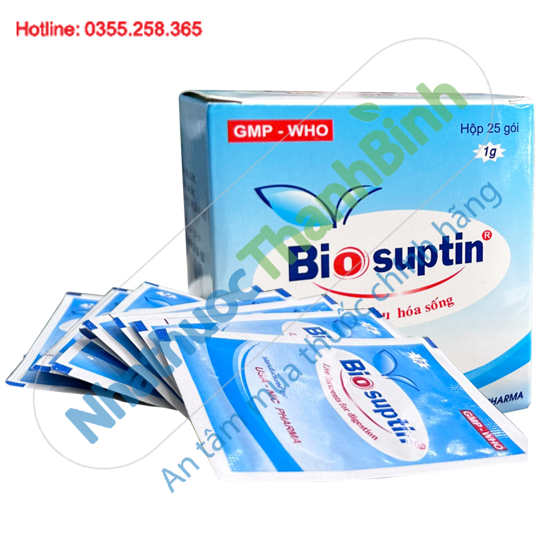 Thuốc Biosuptin xanh hỗ trợ giảm rối loạn tiêu hóa đầy bụng khó tiêu